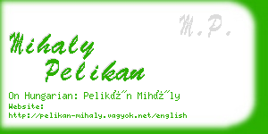 mihaly pelikan business card